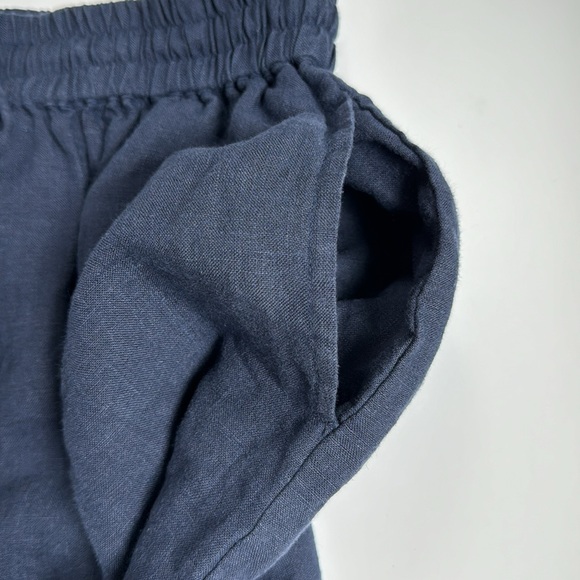 Mamène Vacation Shorts Navy Linen Size 2 (M/L) - Picture 8 of 10